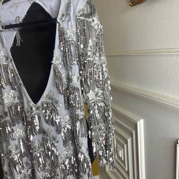 FOR LOVE & LEMONS
ETOILE SEQUIN FRINGE DRESS - Picture 7 of 17